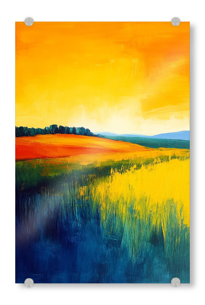 Acrylglasbild "Zauberlandschaft c" artboxONE - Natur - Landschaft,Malerei,Farben,Natur,Felder