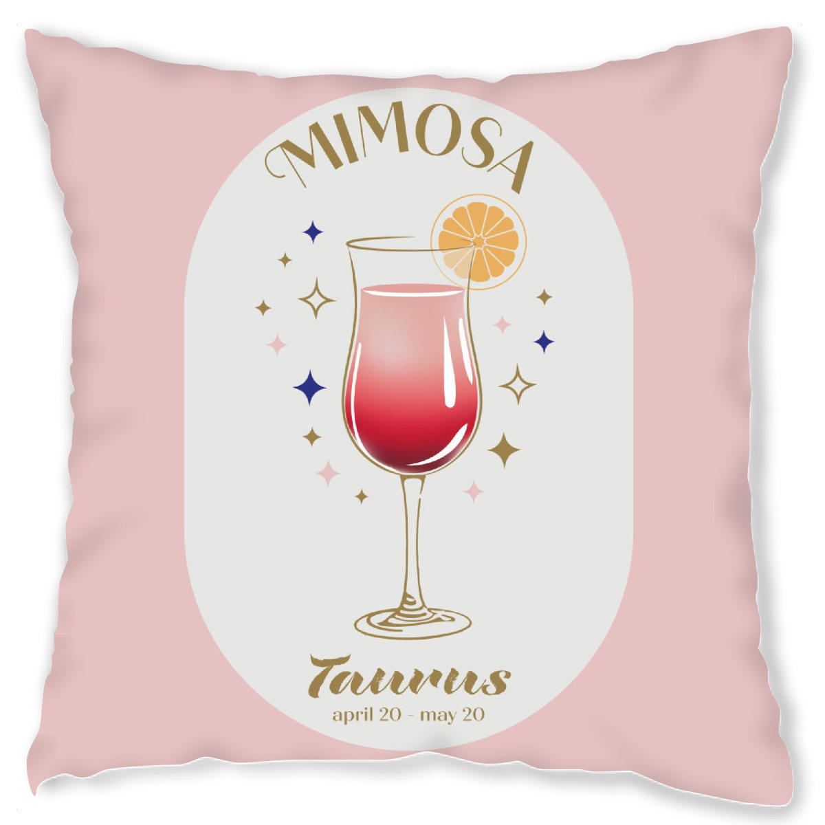 Design-Kissen "Mimosa -Cocktail -Zodiakzeichen" artboxONE - Essen & Trinken / Alkohol
