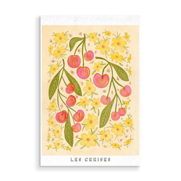 Holzbild "Cherry" artboxONE - Floral,Essen & Trinken,Essen & Trinken / Obst & Gemüse