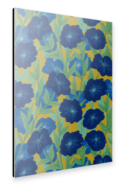 Alu-Dibond "Fett blühend blau" 75x50 cm artboxONE