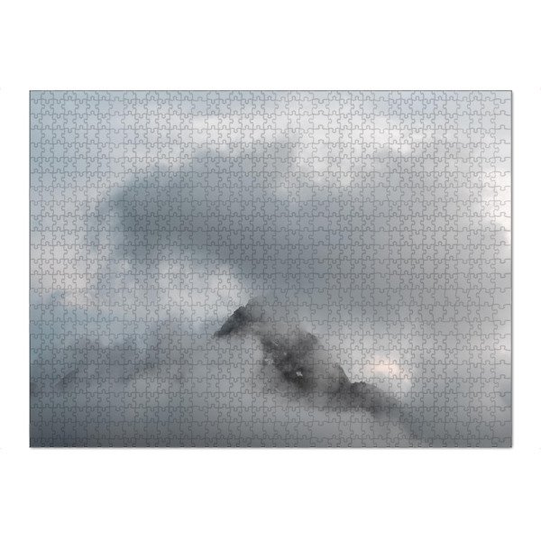 Puzzle Ravensburger "Cloudy Summit" artboxONE - Natur - Berg,Bergspitze,Gipfel,Wolken,Wolkig,Lofoten,Norwegen,Skandinavien - Bild berg