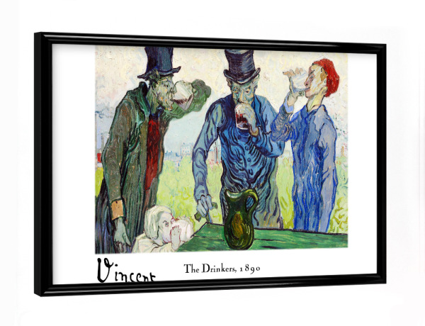 Poster mit schwarzem Rahmen "Vincent van Gogh G" artboxONE - Abstrakt,Menschen