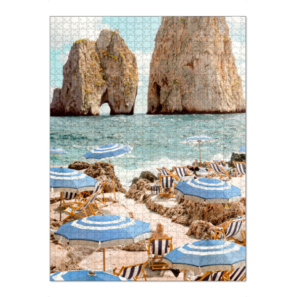 Puzzle Ravensburger "La Fontelina Beach" artboxONE - Natur,Für Kinder,Menschen,Reise / Strand und Meer,Für Mama
