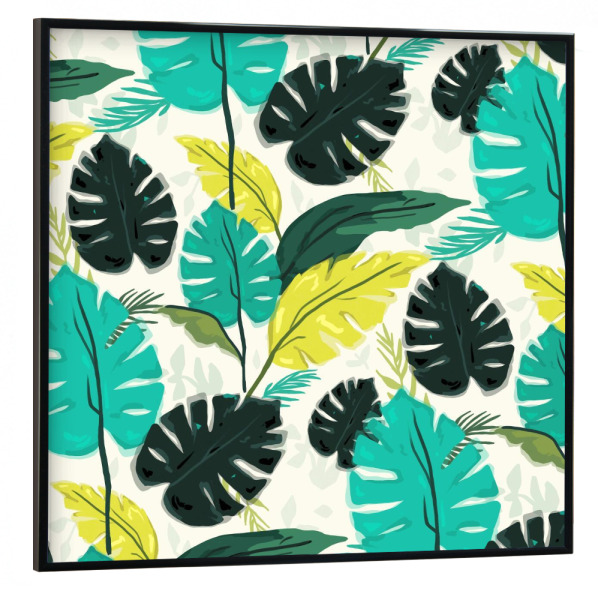Poster mit schwarzem Rahmen 30x30 cm "Vibe Check: Tropical Edition" artboxONE - Natur