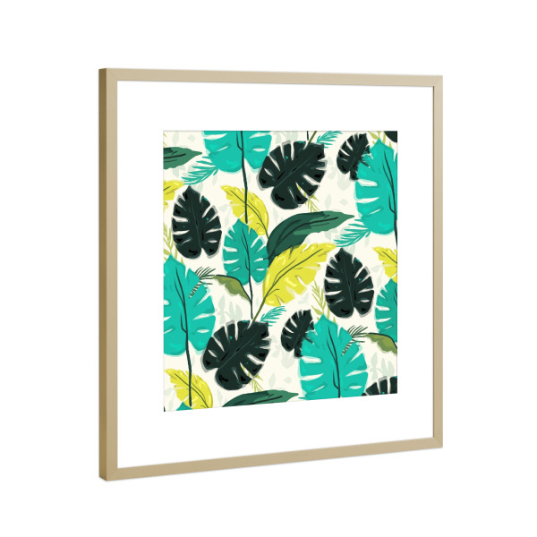 Poster mit Rahmen Gold "Vibe Check: Tropical Edition" artboxONE - Natur