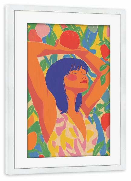 Poster mit Rahmen weiß "Garten der Träume" artboxONE - Natur,Floral,Menschen