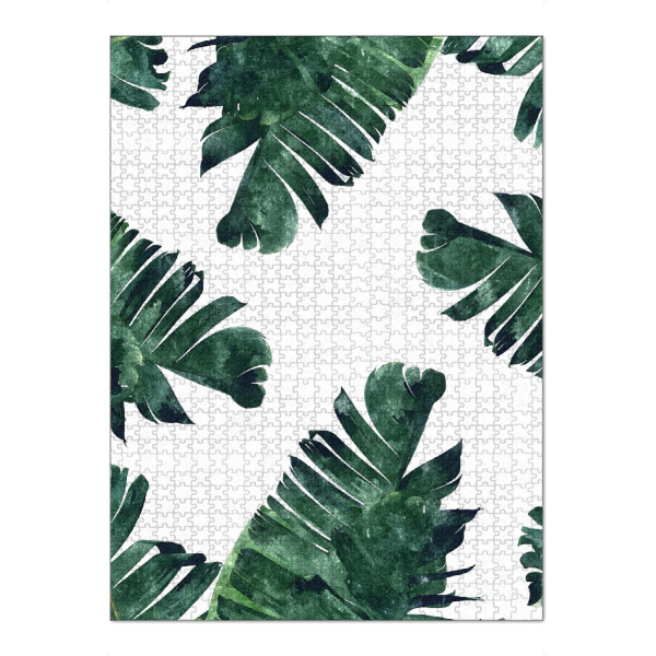 Puzzle Ravensburger "Bananenblätter Aquarell" artboxONE - Natur - Bananenblätter,Aquarell,Malerei,Minimal,Tropisch,Natur,Blätter
