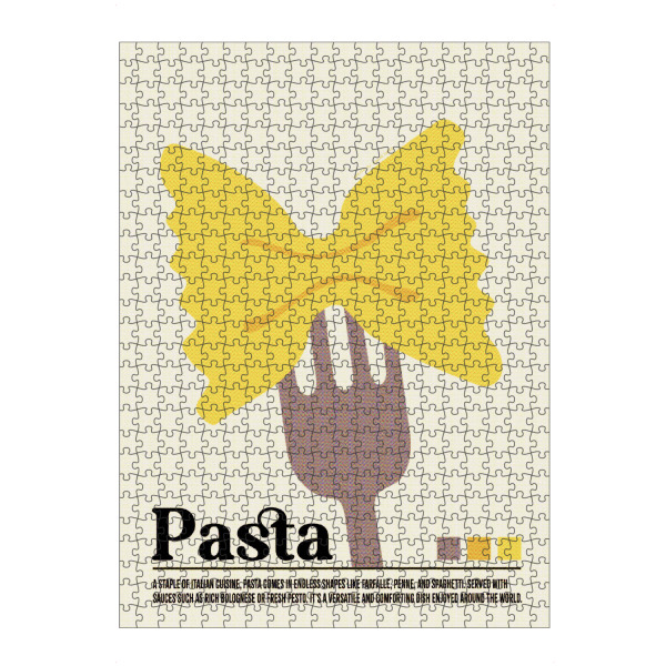Puzzle Ravensburger "Pasta" artboxONE - Essen & Trinken - Pasta,Essen,Retro,Minimal,Küche,Mitte jahrhunderts - Bild pasta