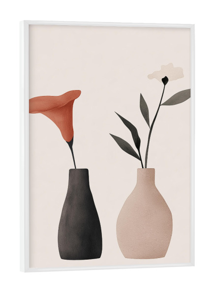 Poster mit weißem Rahmen "Schlichte Pflanzen Schönheit" artboxONE - Natur,Floral