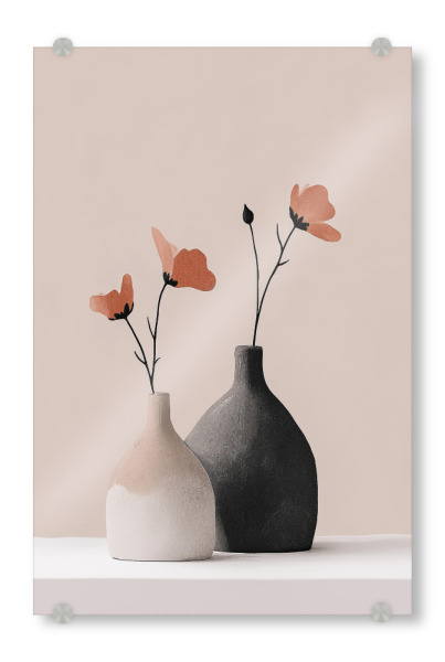 Acrylglasbild "Schlichte Mohnblumen Schönheit" artboxONE - Natur,Floral