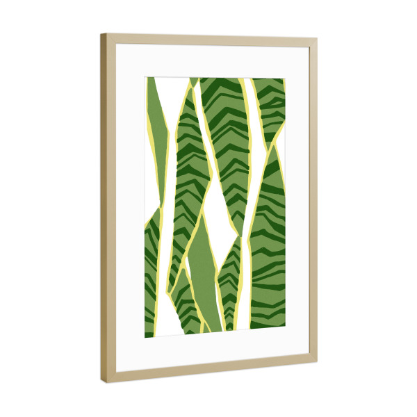 Poster mit Rahmen Gold "Abstract geometric patterns" artboxONE - Floral