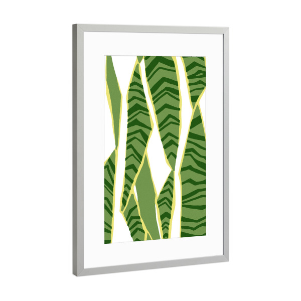 Poster mit Rahmen Silber "Abstract geometric patterns" artboxONE - Floral