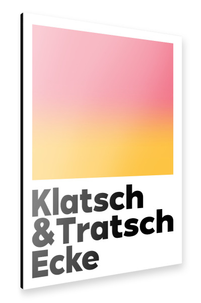 Alu-Dibond "Klatsch und Tratsch Rot Gelb" 75x50 cm artboxONE