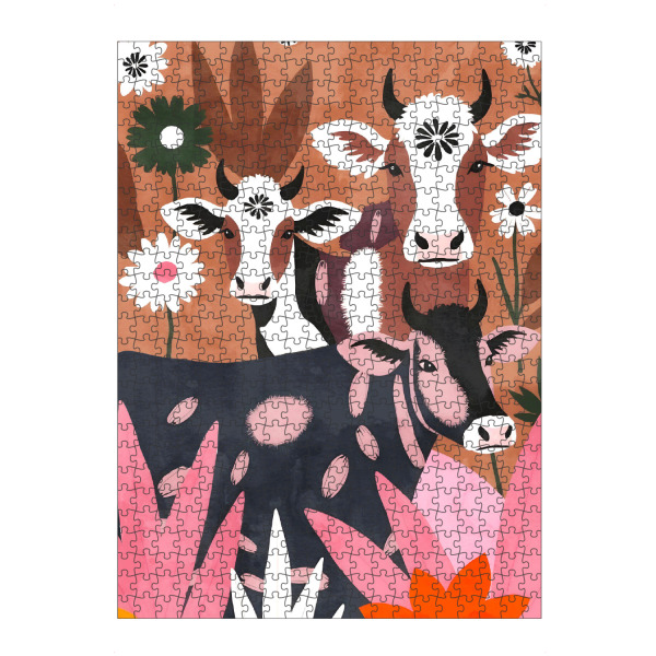 Puzzle Ravensburger "Pichwai Twist Cows Farm Animals" artboxONE - Tiere,Abstrakt