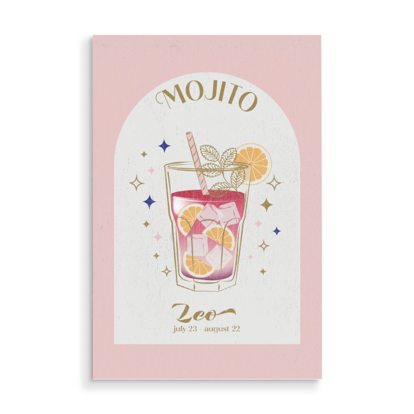 Holzbild "Mojito -Cocktail -Zodiac -Zeichen" artboxONE - Essen & Trinken,Essen & Trinken / Alkohol