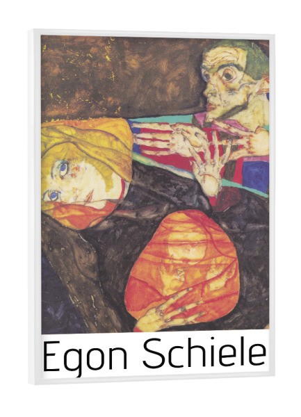 Poster mit weißem Rahmen "Egon Schiele Heilige Familie" artboxONE - Abstrakt,Menschen