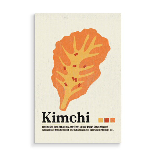 Holzbild "Kimchi" artboxONE - Essen & Trinken - Kimchi,Essen,Retro,Minimal,Küche