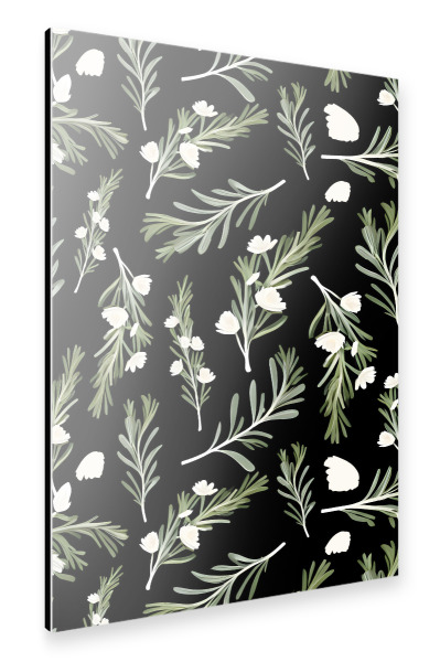 Alu-Dibond "Dark Mode, But Make It Floral" 30x20 cm artboxONE