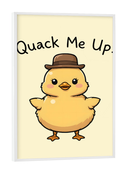 Poster mit weißem Rahmen "Quacksalher" artboxONE - Typografie,Für Kinder