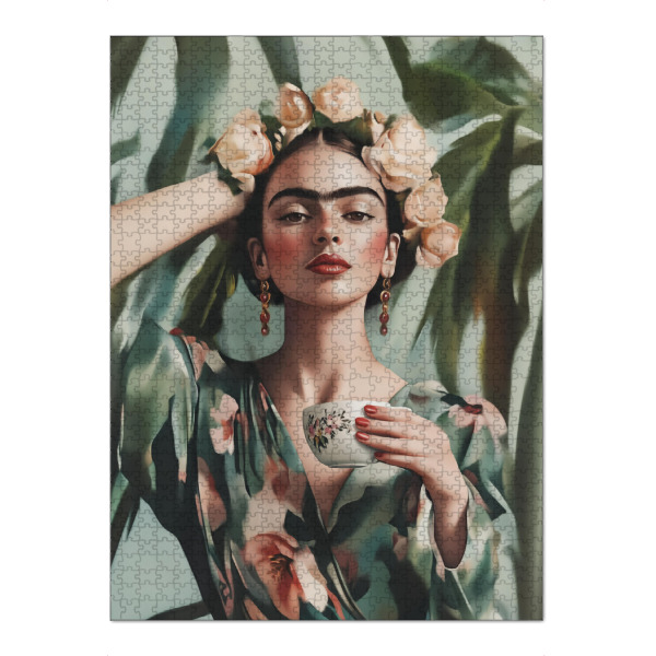 Puzzle Ravensburger "Kaffeepause mit Frida" artboxONE - Floral,Essen & Trinken,Fashion
