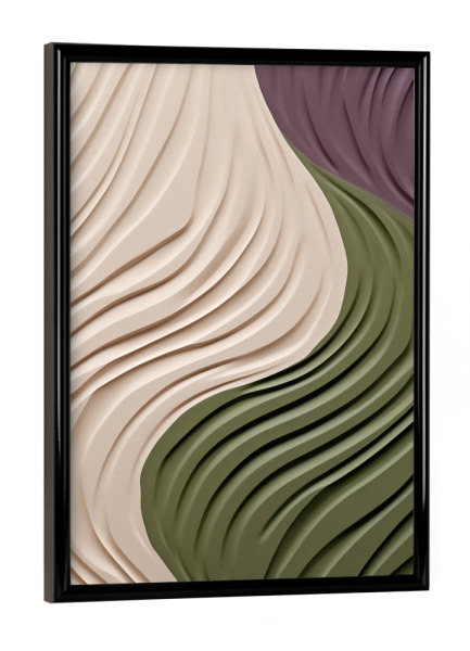 Poster mit schwarzem Rahmen "Natur Wellen in Bewegung" artboxONE - Natur,Abstrakt,Geometrie