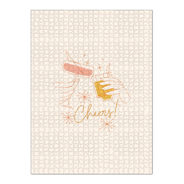 Puzzle Ravensburger "Anstoßen Prost beige" artboxONE - Essen & Trinken,Für Mama,Für Papa,Essen & Trinken / Alkohol