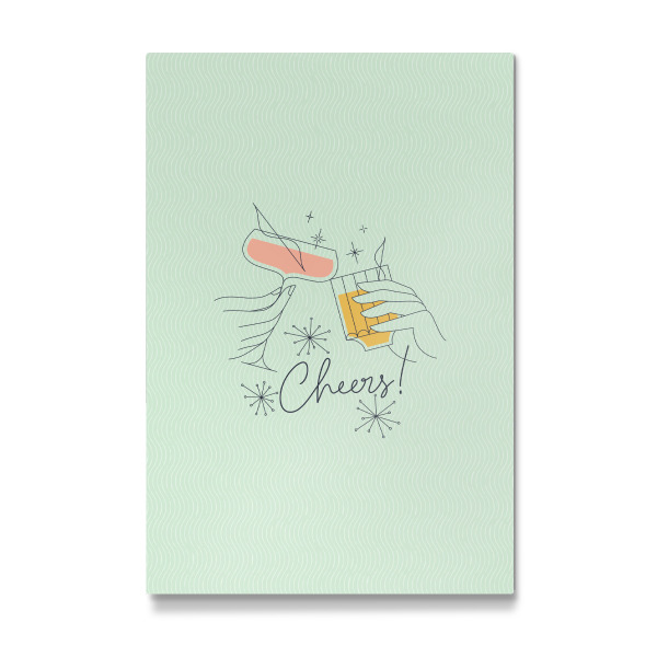 Galerie-Print "Anstoßen mit grünen Gläsern" 75x50 cm artboxONE