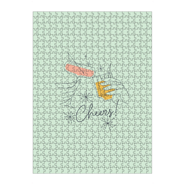 Puzzle Ravensburger "Anstoßen mit grünen Gläsern" artboxONE - Essen & Trinken,Essen & Trinken / Alkohol
