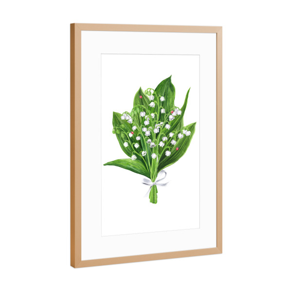 Poster mit Rahmen Kupfer "Strauß von Lilly" artboxONE - Floral