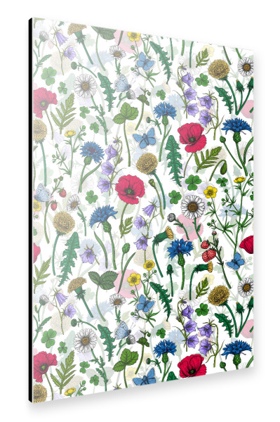 Alu-Dibond "Wild flowers, poppies, cornflowers" 30x20 cm artboxONE