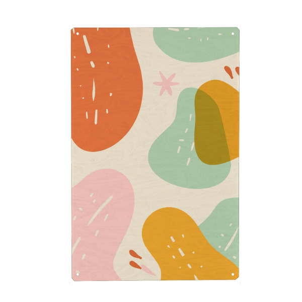 Holzbild "Unbeschwerte Farbmischung" artboxONE - Abstrakt,Geometrie