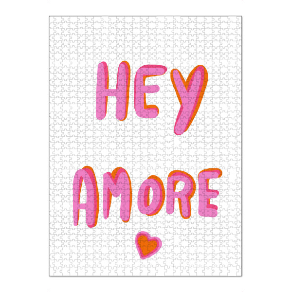 Puzzle Ravensburger "Hey Amore Pop" artboxONE - Typografie,Menschen,Liebe