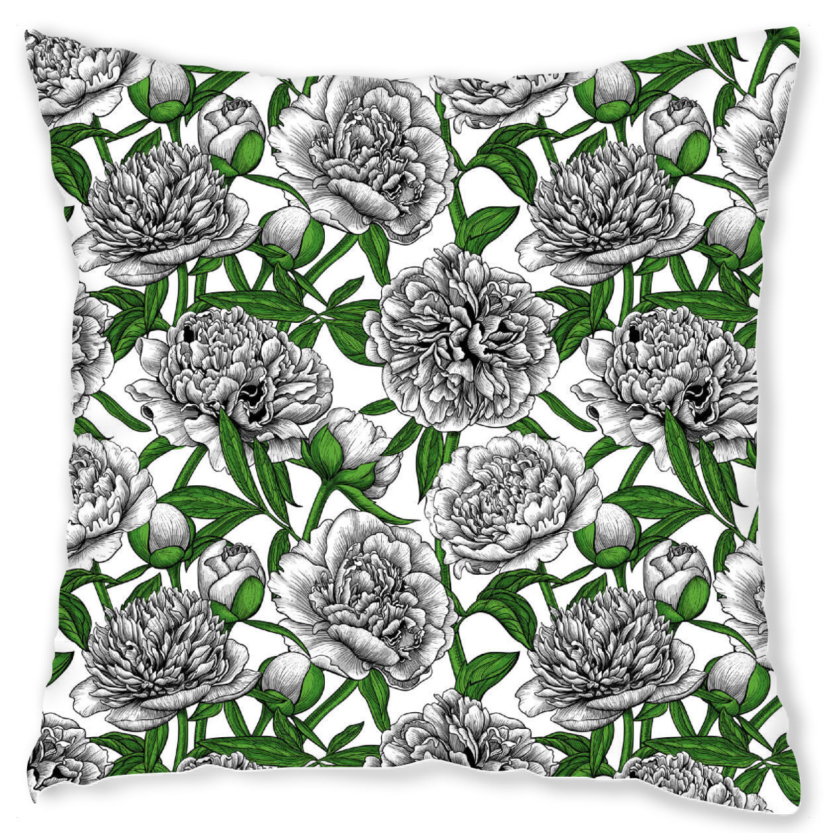 Design-Kissen "Weiߟer Pfingstrosengarten" artboxONE - Floral