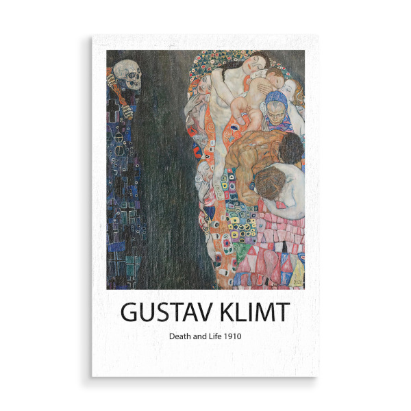 Holzbild "Gustav Klimt" artboxONE - Abstrakt - Kunst,Maler,Berühmtheit,Illustration,Dekorative,Wohnkultur,Maler,20. jahrhundert
