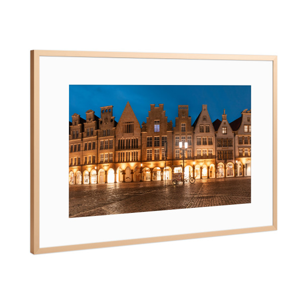 Poster mit Rahmen Kupfer "Prinzipalmarkt Münster" artboxONE - Städte,Architektur