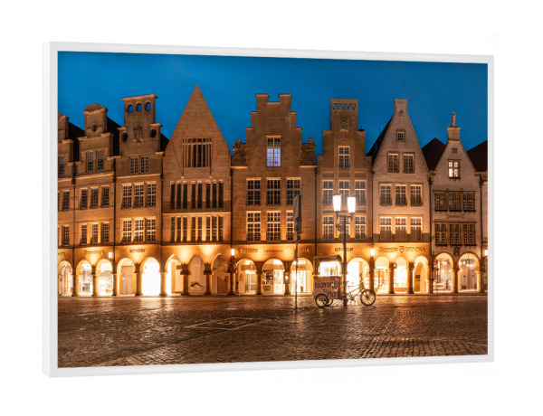 Poster mit weißem Rahmen "Prinzipalmarkt Münster" artboxONE - Städte,Architektur
