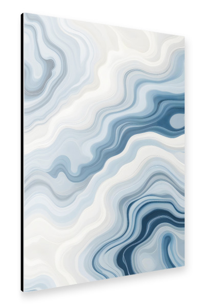 Alu-Dibond "Blaue Marmorwellen" 75x50 cm artboxONE