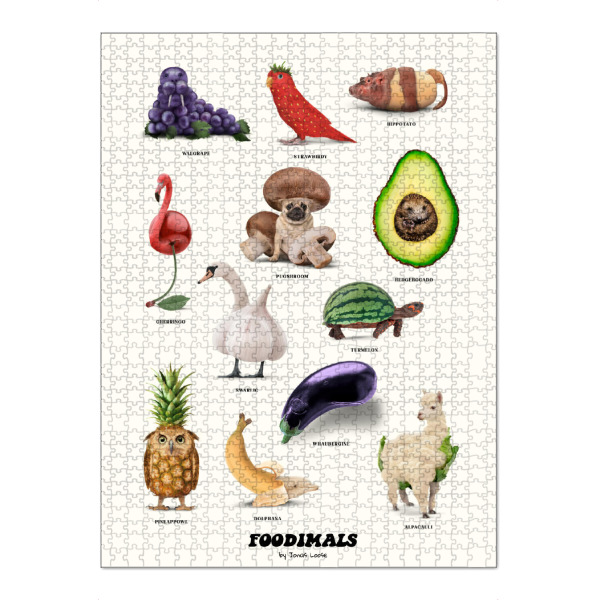 Puzzle Ravensburger "Lebensmittel" artboxONE - Tiere,Essen & Trinken,Lustig - Essen,Lustig,Humor,Küche,Ananas,Banane,Tiere - Bild essen