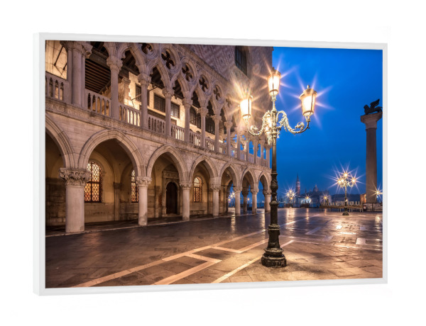 Poster mit weißem Rahmen "Morgens in Venedig" artboxONE - Reise,Architektur,Städte / Venedig,Reise / Länder