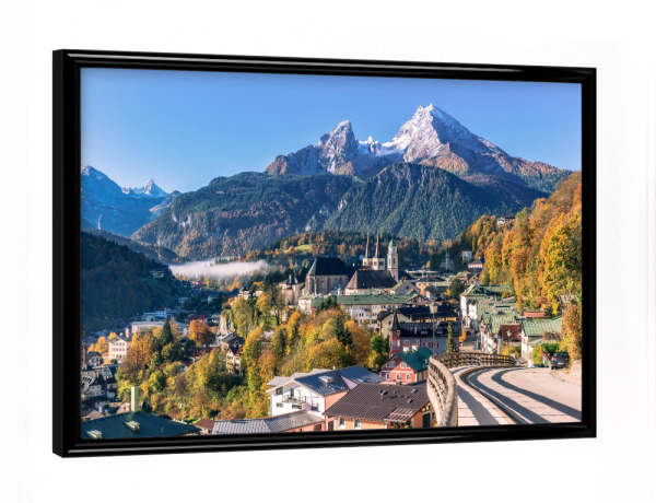 Poster mit schwarzem Rahmen "Herbst in Berchtesgaden" artboxONE - Natur,Reise,Architektur,Reise / Länder