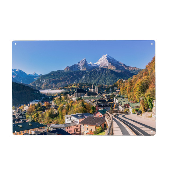 Metall Poster "Herbst in Berchtesgaden" artboxONE - Natur,Reise,Architektur,Reise / Länder