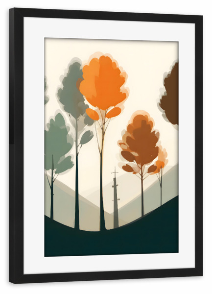 Poster mit Rahmen schwarz "Wo die Bäume den Himmel berühren" artboxONE - Natur