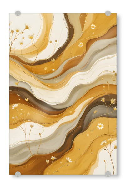 Acrylglasbild "Goldene Brise" artboxONE - Abstrakt
