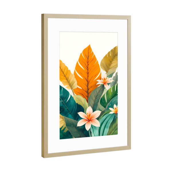 Poster mit Rahmen Gold "In meiner Gartenzeit" artboxONE - Natur,Floral