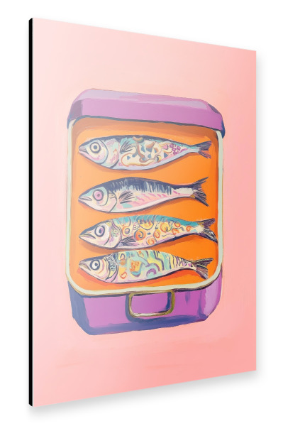 Alu-Dibond "Fisch in einer Dosedose" 30x20 cm artboxONE