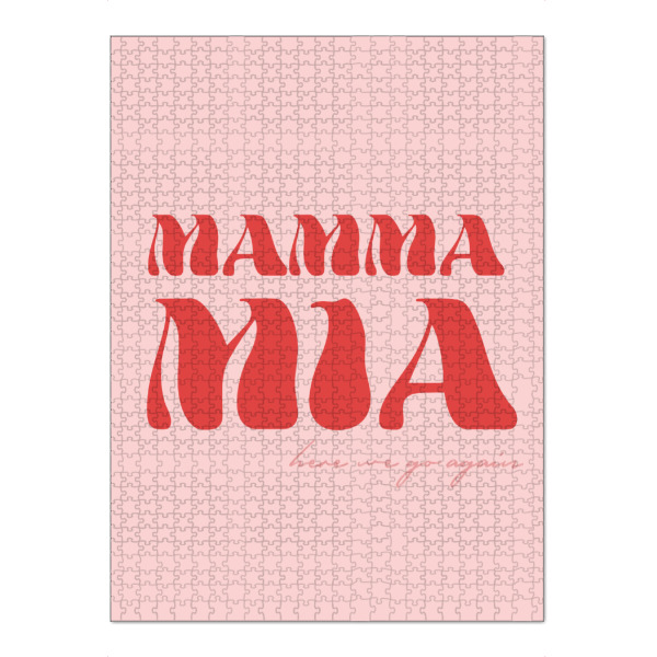 Puzzle Ravensburger "Mamma mia - here we go again" artboxONE - Typografie,Menschen,Für Mama,Lustig