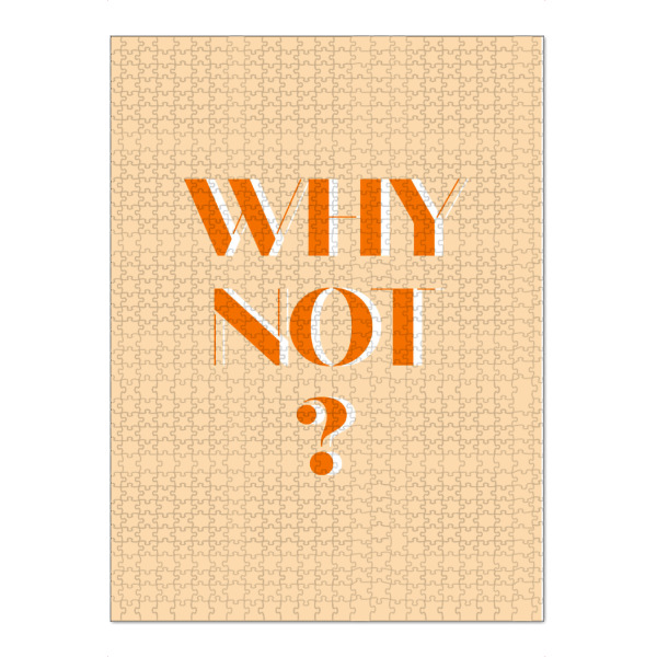 Puzzle Ravensburger "Why not ' - bunt" artboxONE - Typografie - Why not,Warum nicht,Typo,Typografie,Dopamin decor,Bunt - Bild why not