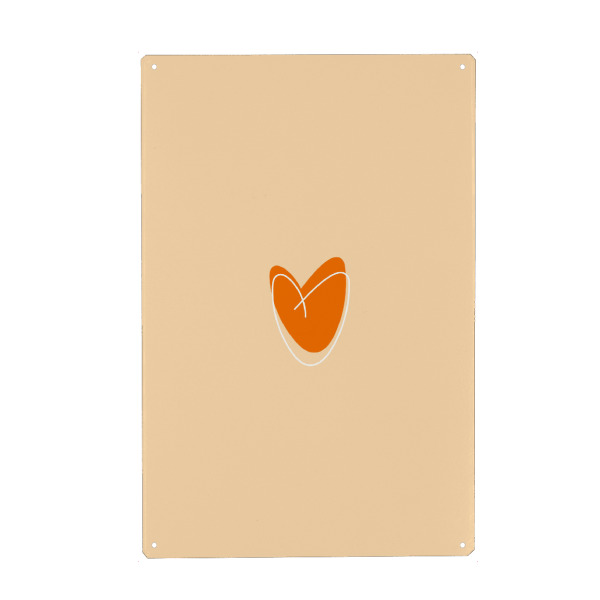 Metall Poster "Minimal heart" artboxONE - Liebe - Herz,Bunt,Dopamin decor,Liebe,Minimalistisch - Blechschild