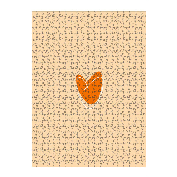 Puzzle Ravensburger "Minimal heart" artboxONE - Liebe - Herz,Bunt,Dopamin decor,Liebe,Minimalistisch - Bild herz