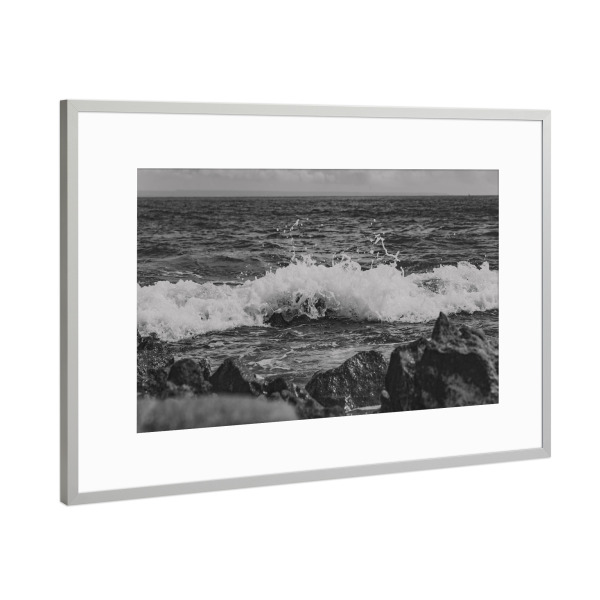 Poster mit Rahmen Silber "Wellen Harmonie" artboxONE - Natur,Reise,Reise / Strand und Meer
